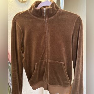 VINTAGE JUICY COUTURE VELOUR TRACK JACKET - XL